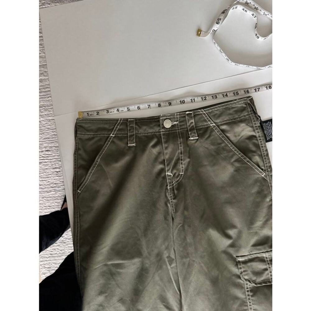 NWT True Religion Bobbi Baggy Cargo Pants Kalamata Olive Green size 28 - Picture 6 of 16
